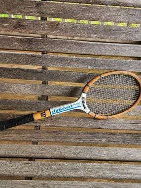 Vtg Classic Wilson Chris Everett American Star Wood Tennis Racquet Sz. (4) 4 1/2